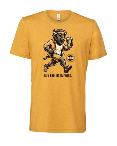 Running Buffalo 5k - T-shirt - Mustard