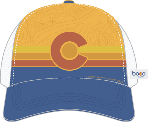 Colorful Colorado - BOCO Technical Trucker Hat - Yellow/Red/Blue