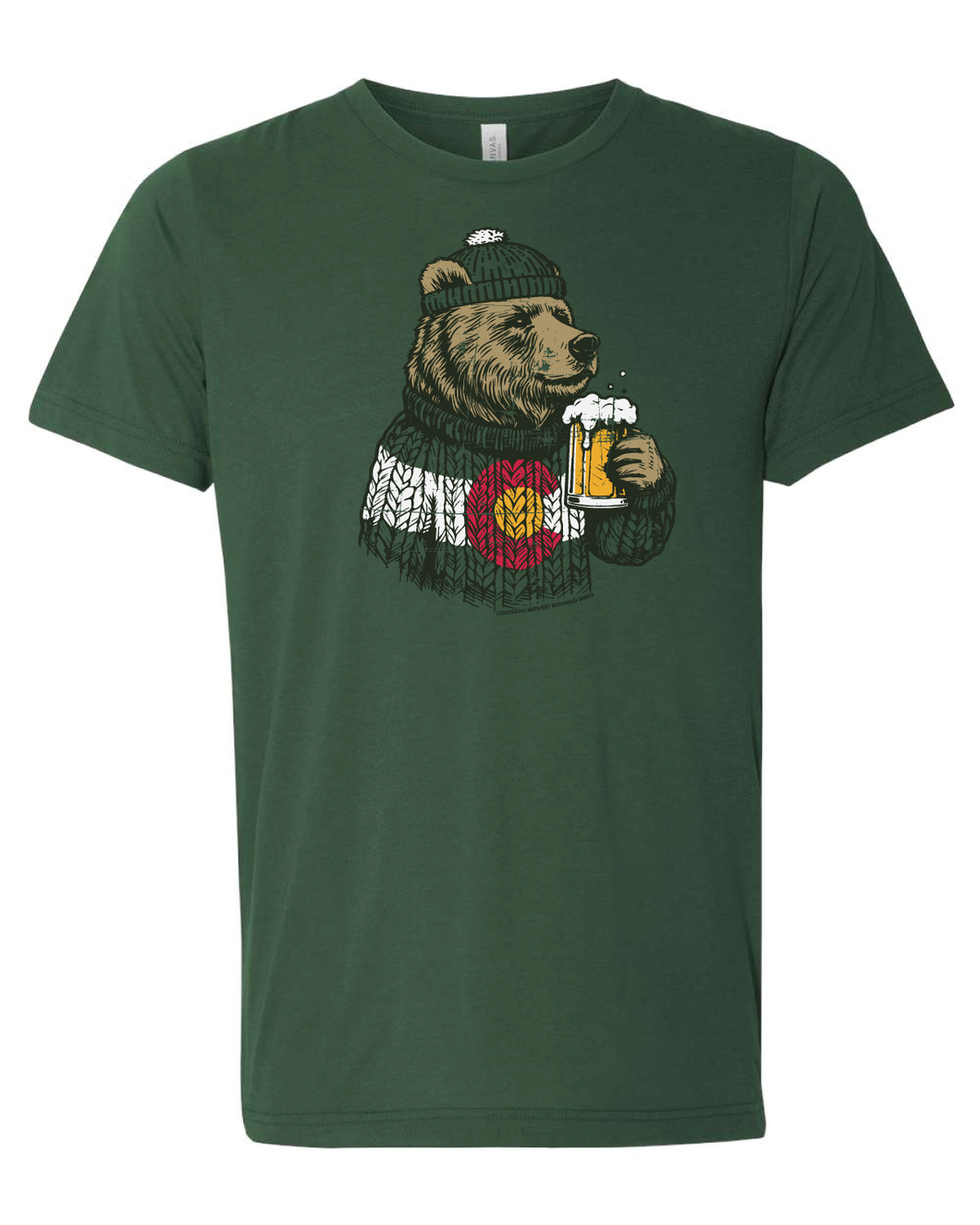 Colorado Cozy Bear - Unisex T-shirt - Heather Dark Green