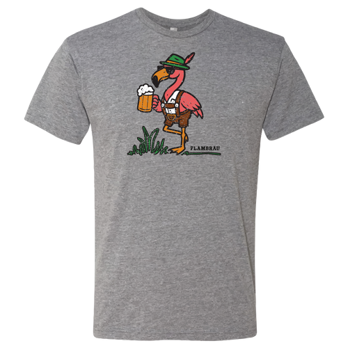 Flamingo Oktoberfest T-Shirt - Premium Heather