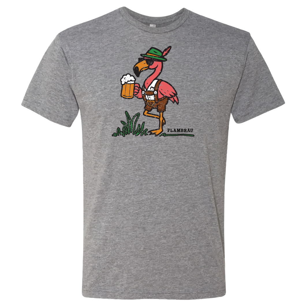 Flamingo Oktoberfest T-Shirt - Premium Heather