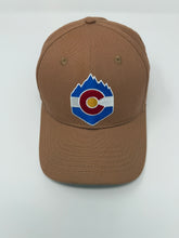 Load image into Gallery viewer, Colorado Mountain Hexagon Hat - Cotton Duck Cloth - Brown