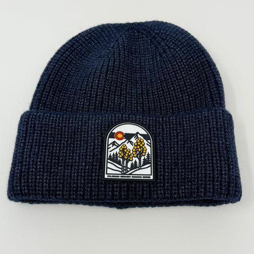 Colorado Fall - Ribbed Beanie - Heather Navy