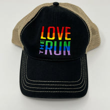 Load image into Gallery viewer, Love the Run Trucker Hat - Black/Khaki