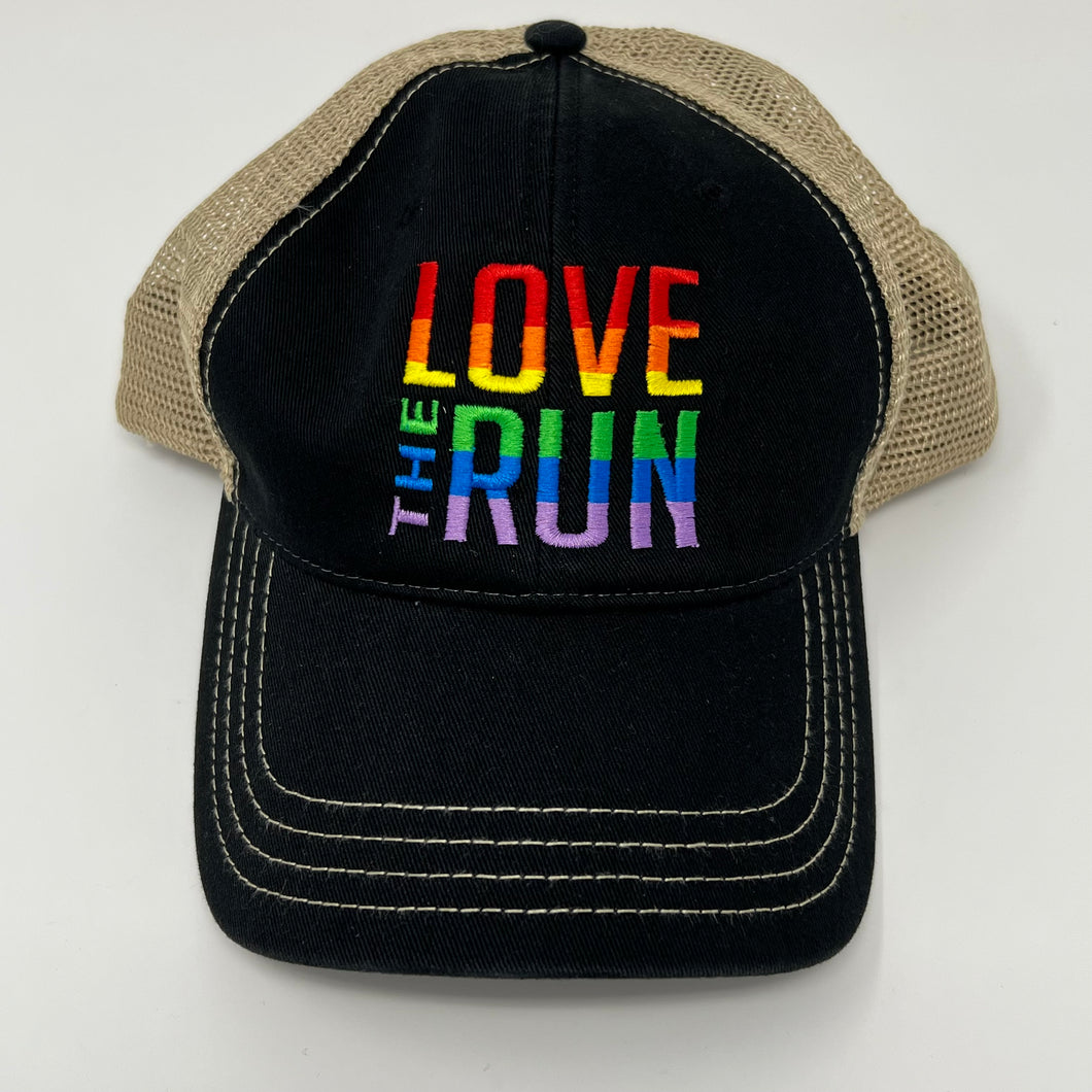 Love the Run Trucker Hat - Black/Khaki