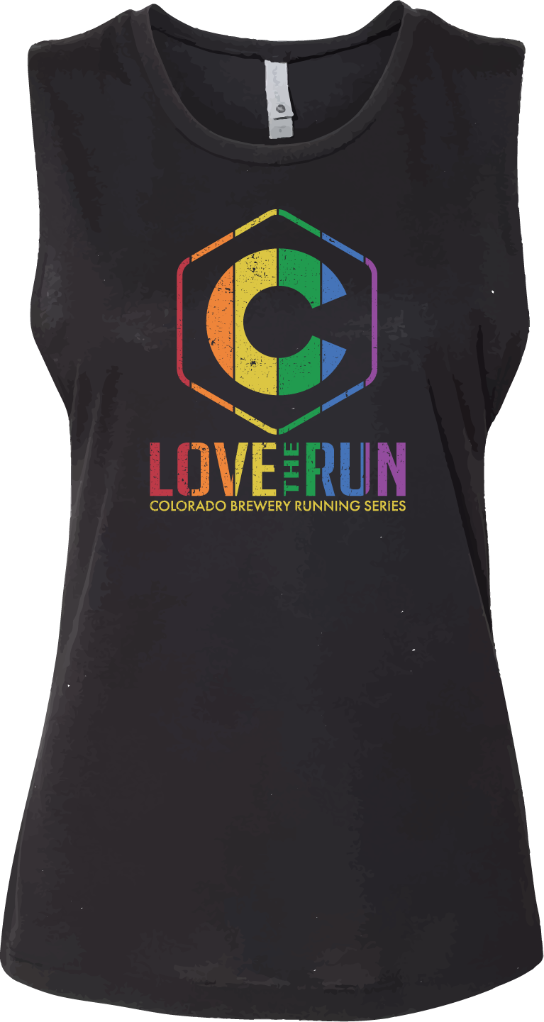 Love The Run - Contoured Festival Muscle Tank - Heather Black