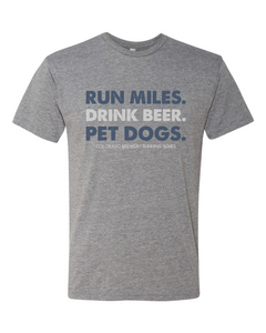 Run Miles Pet Dogs - T-shirt - Premium Heather