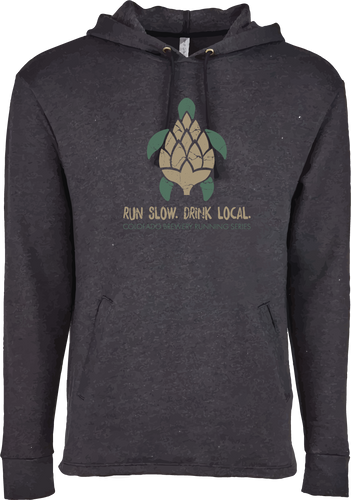 Run Slow. Drink Local.  - Hoodie - Heather Black