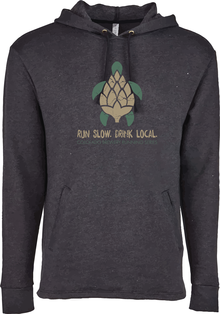 Run Slow. Drink Local.  - Hoodie - Heather Black