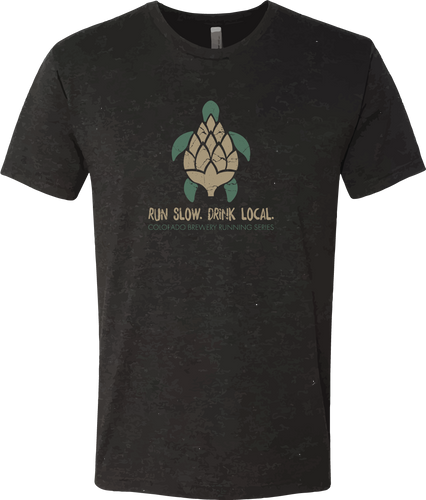 Run Slow, Drink Local - Unisex T-shirt - Heather Black
