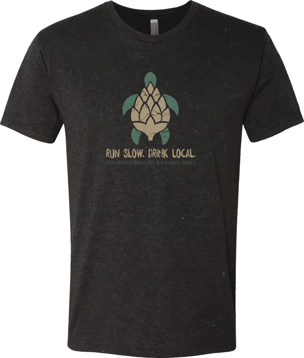 Run Slow, Drink Local - Unisex T-shirt - Heather Black