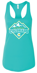 Colorado Mountain Diamond - Women's Tank Top - Tahiti Blue
