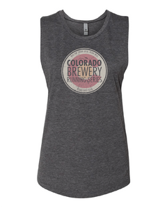 Distressed Colorado Circle - Women's Festival Muscle Tank - Charcoal