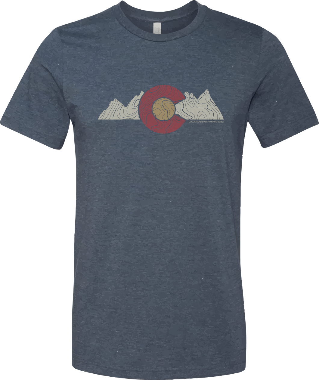 Colorado Topo Mountains - Tshirt - Vintage Navy