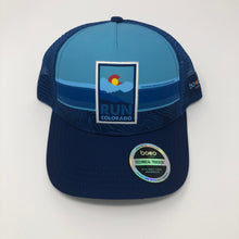 Load image into Gallery viewer, Run Colorado Patch - BOCO Technical Trucker Hat - Light Blue/Dark Blue