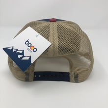 Load image into Gallery viewer, Colorado Topo Mountains - BOCO Technical Trucker Hat - Dark Blue/Red