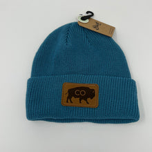 Load image into Gallery viewer, Colorado Bison - Ribbed Beanie - Slate Blue