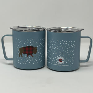 Winter Bison - Insulated 12oz Camp Cup/Mug (MiiR) -- Blue