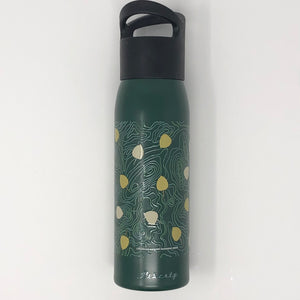 Fall Leaves - 24oz Liberty Water Bottle - Forest Green